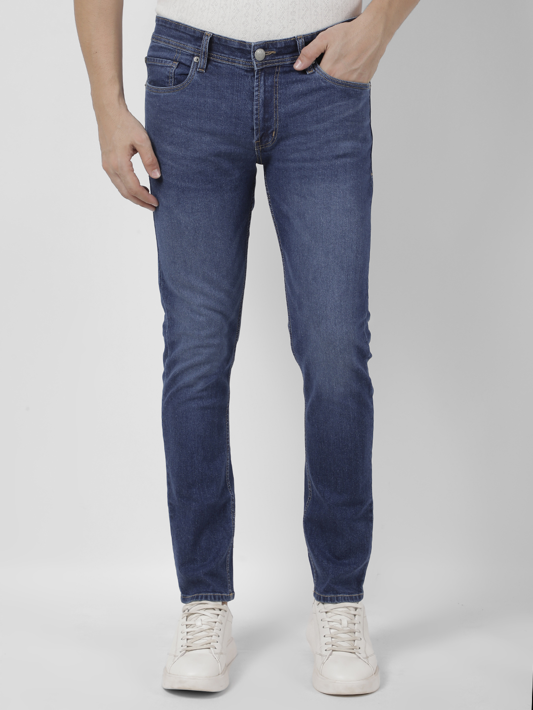 Numero Uno Men Faded Light Blue Jeans